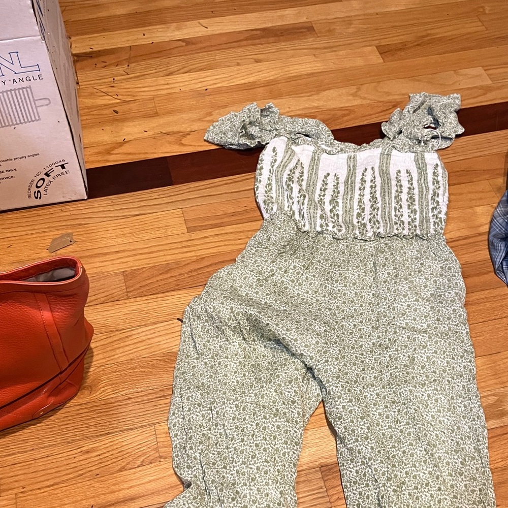 Chic Green Patterned Women's Jumpsuit